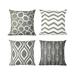 WANYNG Pillow Case Satin Pillowcases Standard Set of 2 Fashion Geometric Pillow Case Sofa Car Waist Throw Cushion Cover Home Decor 4PCS Grey