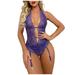 Bigersell Ripped High Waist Jumpsuits for Women Women Bandage Lingerie Lace Hollow Out Temptation Babydoll Underwear Sleepwear Jumpsuit Bodysuits Bootcut Pants for Ladies