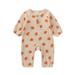 Newborn Baby Girl Boy Halloween Outfit Pumpkin/Ghost Romper Cotton Linen Button Bodysuit Jumpsuit