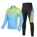 Tomfoto Men s Winter Cycling Clothing Set Long Sleeve Windproof Thermal Fleece Cycling Jersey Coat Jacket with 4D Padded Pants Trousers