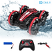 Remote Controls Cars RC Boat & Sonic 2 Toys 4WD Off Road Car Stunt 2.4GHz Land Water 2 in 1 Remote Control RC Cars for Kids Boys-Red