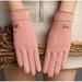 Stiwee 2024 Sale Winter Fashion Fleece Gloves New Winter Warm Gloves Women s Outdoor Riding Run Mountaineer Windproof Suede Plus Velvet Thick Non-slip Tou-ch Screen Gloves