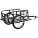 Bike Cargo Trailer 110lbs Max Load Foldable Bicycle Trailer w/Universal Hitch Heavy Duty Utility Cargo Trailer with Wheels Bike Wagon Cart for Stuff Groceries Luggage Black