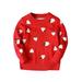 Bjutir Toddler Boys Girls Sweater Casual Tops Cartoon Strawberry Prints Sweater Long Sleeve Warm Knitted Pullover Knitwear Tops Sweater For 6-7 Years