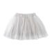 airpow Tutu Dress Toddler Girls Cute Party Dance Solid Color Embroidery Net Yarn Tulle Princess Dress Skirt White 7-8Years