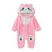 Ydojg Cute Bodysuits For Baby Toddler Boys Girls Winter Jumpsuit Carroon Elephant Dog Cat Warm Long Sleeve Clothes For 6-12 Months