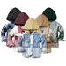 Godderr Toddler Boys Hooded Shirt Kids Newborn Plaid Shirt Button Down Shirt Long Sleeve Cotton Top Jacket Fall Winter Clothes for 6M-9Y