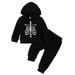 Ydojg Fall Winter Outfits Set For Toddler Boys Girls Baby Boy Outfit Long Sleeve Pumpkin Skeleton Hoodie Sweatshirt Top Pant Fall Winter Clothes Set For 18-24 Months