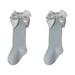 AMILIEe Baby Kids Girls Bow Long Socks Toddler Soft Elastic Lightweight Socks School Uniform Leggings Stockings