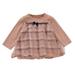 Wiueurtly Floral Shirt Toddler Girl Toddler Kids Child Baby Girls Plaid Patchwork Long Sleeve Bowknot Tulle Dress Princess Dress Outfits Clothes