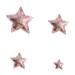 4 in 1 Christmas Glitter Star Hanging Decorations Set Christmas Pendant Festive Hanging Adornment (Pink)