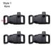 2/4/8pcs Plastic Outdoor Curved Emergency Tool Bag Parts Survival Whistle Buckles Side Release Buckle Bracelet Strap Paracord Accessories 4PCS STYLE 1