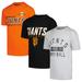 Youth Stitches Heather Gray/Orange/Black San Francisco Giants Three-Pack T-Shirt Set