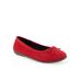 Wide Width Women's Homebet Casual Flat by Aerosoles in Red Faux Suede (Size 6 W)