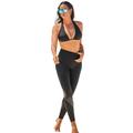 Plus Size Women's Liquid Motion Spliced Legging by Swimsuits For All in Black (Size 14)