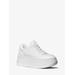 Michael Kors Hayes Snake Embossed Leather Platform Sneaker White 9