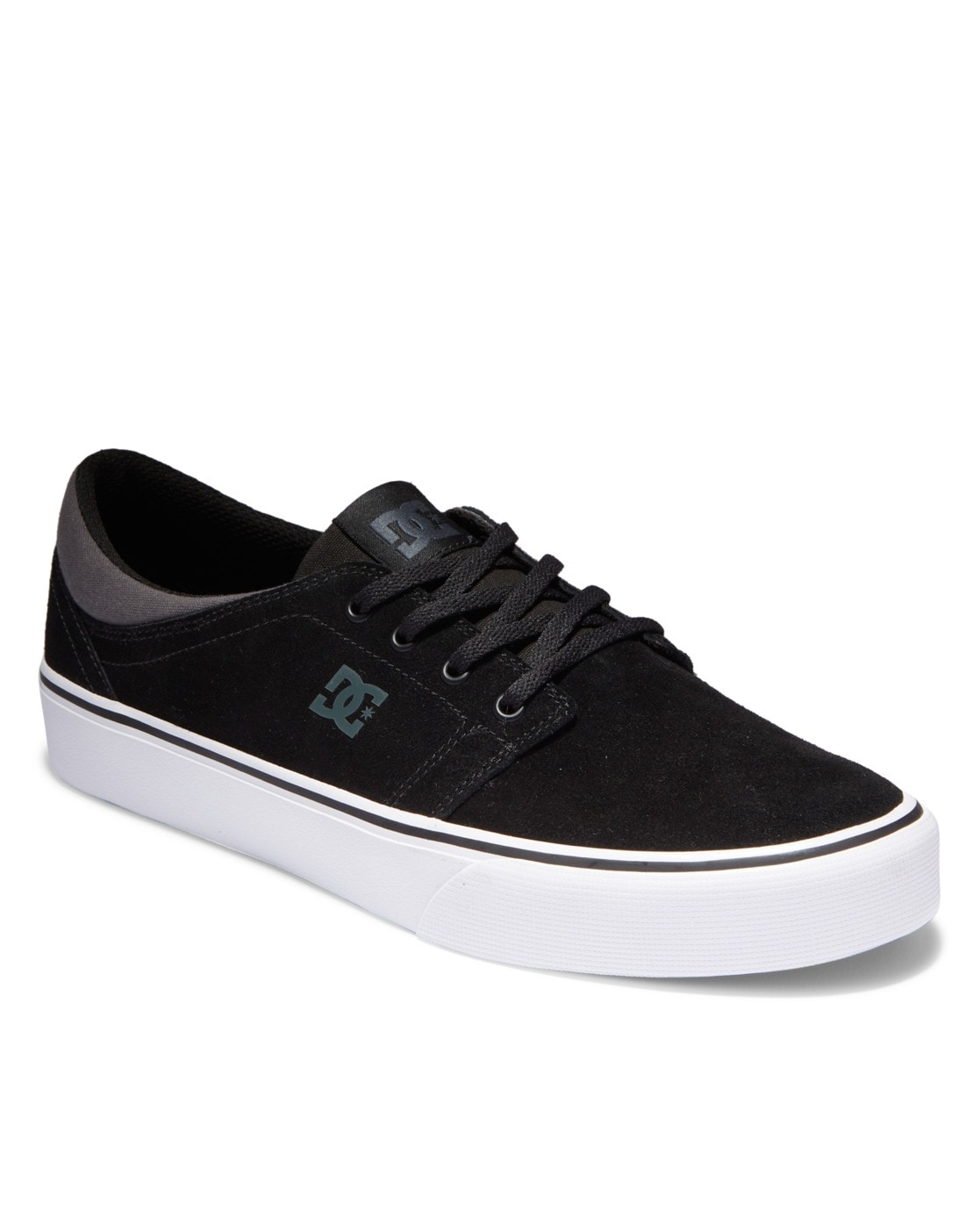 Sneaker DC SHOES "Trase Sd", Herren, Gr. 7(39), schwarz (schwarz, schwarz, grau), 90.9% Leder, 9.1% Baumwolle, Schuhe Sneaker