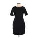 Lands' End Casual Dress - Sheath: Black Solid Dresses - Women's Size 6 Petite