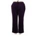 Woman Velour Pants - High Rise: Purple Activewear - Women's Size 2X