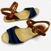 Coach Shoes | Coach Reena Getaway Cabana Espadrille Sandals Lacquer Blue Black | Color: Black/Blue | Size: 7.5