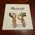 Madewell Jewelry | Brandnew Madewell 14k Gold Rose Quartz Drop Earrings In Stone Collection. Nwt | Color: Pink | Size: Os