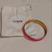 J. Crew Jewelry | J.Crew Bangle Bracelet With Storage Bag Barbie Pink And Gold Euc | Color: Gold/Pink | Size: Os