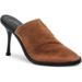 Free People Shoes | Free People Leila Heeled Suede Mule In Cognac | Color: Brown | Size: Various