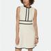Kate Spade Dresses | Kate Spade Tweed Textured Scalloped White Black Sheath Mini Dress Size 14 Nwt | Color: White | Size: 14
