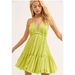 Free People Dresses | Free People 100-Degree Halter Dress Size Medium | Color: Green | Size: M