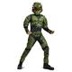 Halo Infinite Master Chief Costume, Kids Size Muscle Padded Video Game Inspired Character Jumpsuit (Medium (8-10))