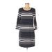 Tommy Hilfiger Casual Dress - Shift: Blue Stripes Dresses - Women's Size Medium