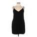 TOBI Cocktail Dress - Mini: Black Solid Dresses - Women's Size Large