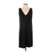 Just Female Casual Dress - Shift: Black Solid Dresses - Women's Size Small