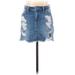 Hollister Denim Mini Skirt Mini: Blue Print Bottoms - Women's Size 00