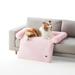 Tucker Murphy Pet™ Calming Furniture Protector Dog Bed, Waterproof Faux Fur Couch Cover Dog Sleeping Mat Polyester in Pink/Brown | Wayfair