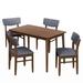 George Oliver Kassity Square 26.77" L x 26.77" W Dining Set in Brown | Wayfair EF1246851F6046A889608A755ACC41BC