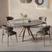 Corrigan Studio® Lupee 4 - Person Dining Set Wood/Upholstered in Brown/Gray | 53.1 H x 53.1 W x 53.1 D in | Wayfair