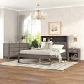 Winston Porter Naquille Full/Double Platform 3 Piece Bedroom Set in Gray | 45 H x 56.4 W x 83.1 D in | Wayfair DB940E2821284F01BEAEA98862664C2A