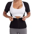 Costume de Sauna pour femmes avec fermeture éclair entraîneur de taille gilet d'entraînement