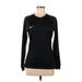 Nike Active T-Shirt: Black Solid Activewear - Women's Size Medium