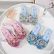 2021 Disney Mädchen Sommer Sandalen Slipper Pailletten Princesse Kinder Hohe Ferse Party Kleid Elsa