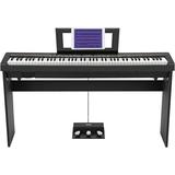 Starfavor SP-150W with Stand Digital Piano 88 Key Weighted Keyboard with Hammer Action Piano 88 Keys with Wood Grain Pattern Portable Electric Piano Keyboard for beginners