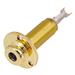 Acoustic Electric Guitar Stereo End Pin Jacks Socket Plug 6.35mm 1/4 Inch Parts Gold