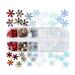 Kayannuo Christmas Decor Christmas Clearance 12 Grids Boxed Christmas Snowflake Winter Nail Art Sequins Christmas Tree Cross Stars PET Sequins Christmas Ornaments