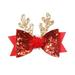 Christmas Hair Clips Glitter Antler Bow Hair Clips Christmas Bow Christmas Headwears For Girls Hair Clips