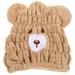 Bear Hair Drying Hat Absorbent Hair Drying Towel Wrap Coral Fleece Hair Towel Wrap for Kids