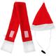 Red Pet Dress Up Costume Christmas Hat Scarf Set Pet Outfit Accessories Santa Scarf Set for Cat Puppy