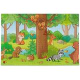 SKYSONIC Forest Animals Wooden Jigsaw Puzzles Intellectual Entertainment Educational Puzzles Fun Game for Family Children and Adults 500pcs