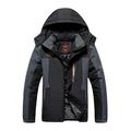 QUYUON Fall Jackets for Women Trendy Outdoor Sprint Coat with Plush and Thickened Windproof Cycling Warm Cotton Coat Hooded Coat Thermal Lined Jacket Black L