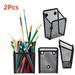 Magnetic Pencil Holder Metal Mesh Pen Holder Pen Holder for Whiteboard Refrigerator Desk Office Supplier School Locker Pen Holder 2Pcs